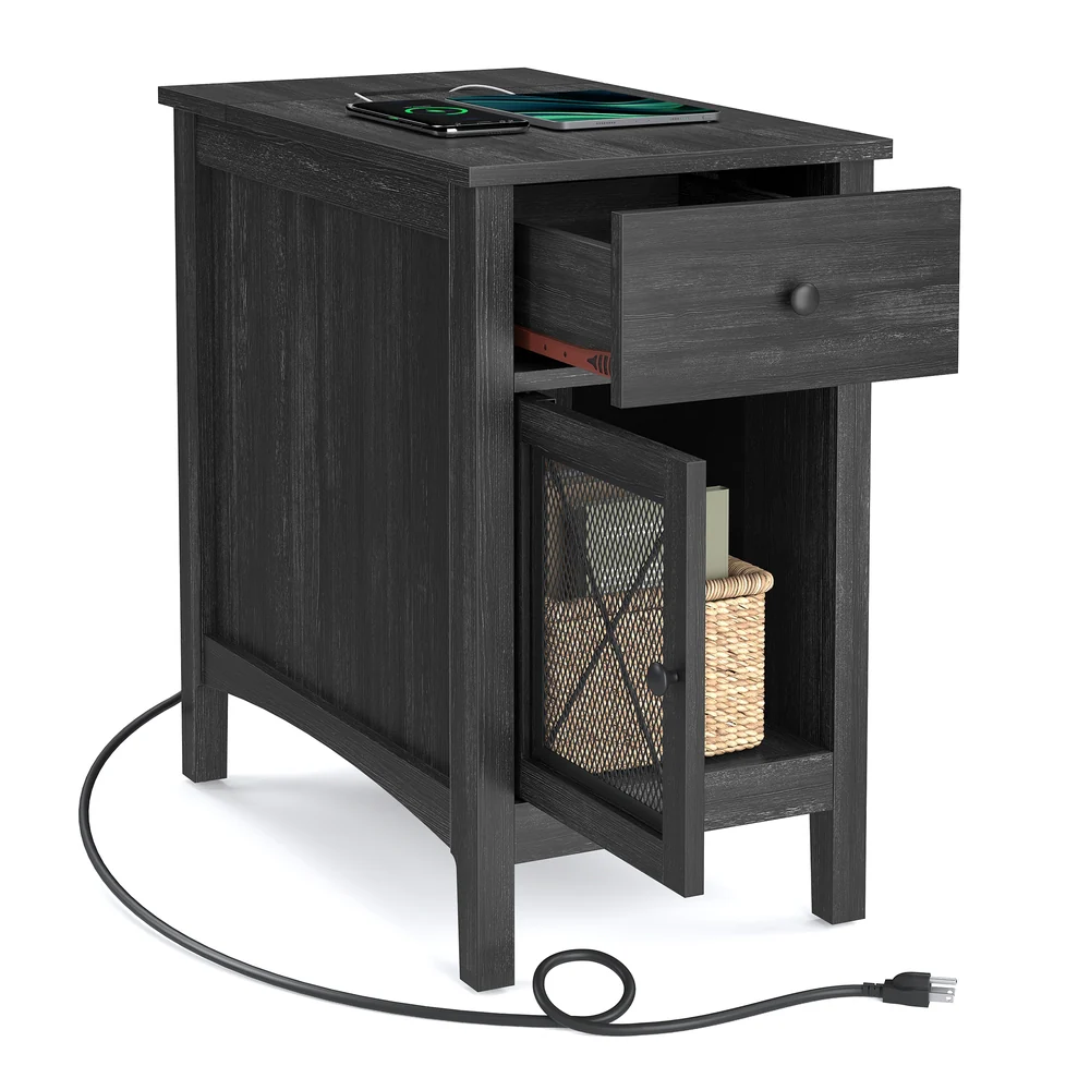 Side Table with USB Ports and Outlets - Image 3
