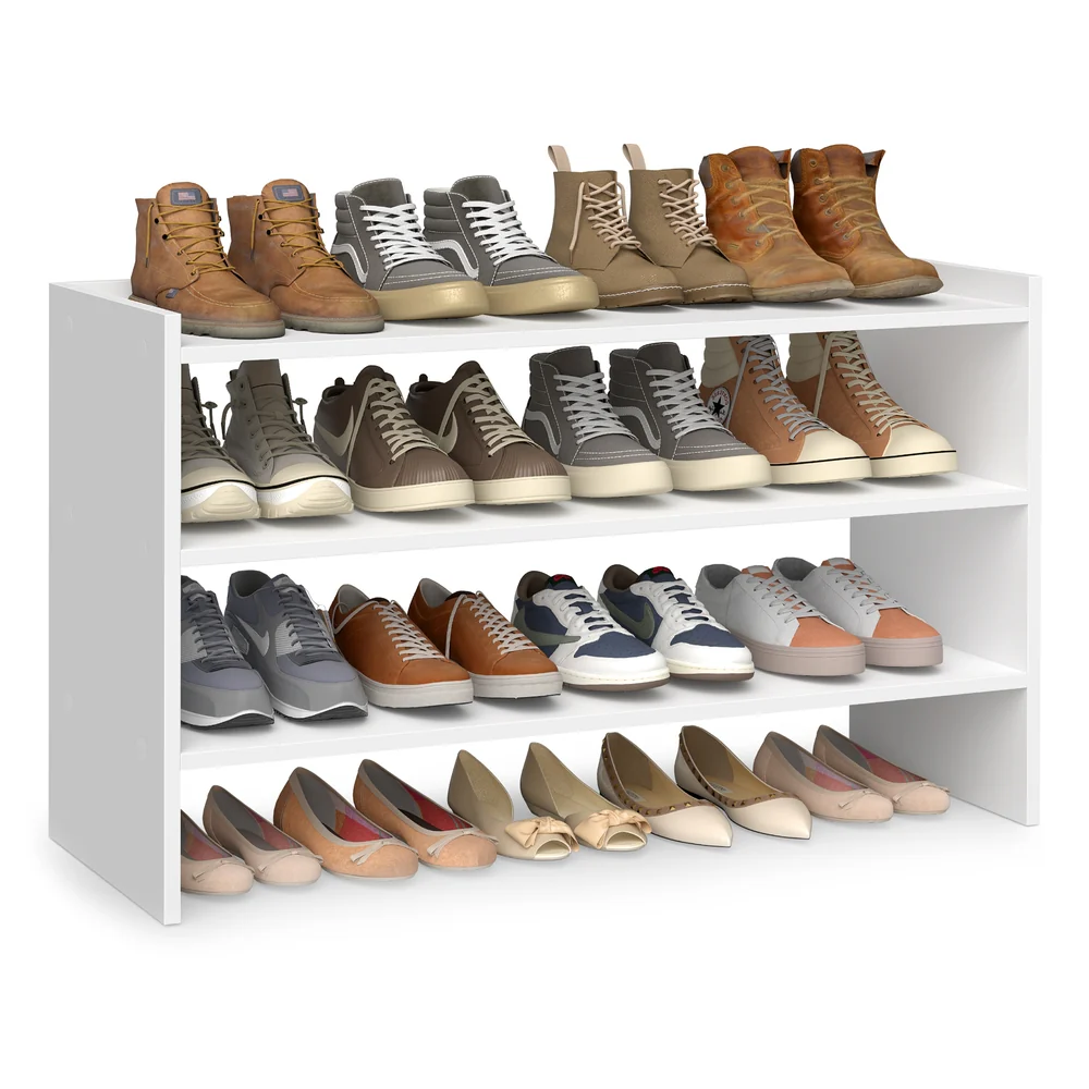 Stackable shoe rack shelf for closet or entryway - Image 2
