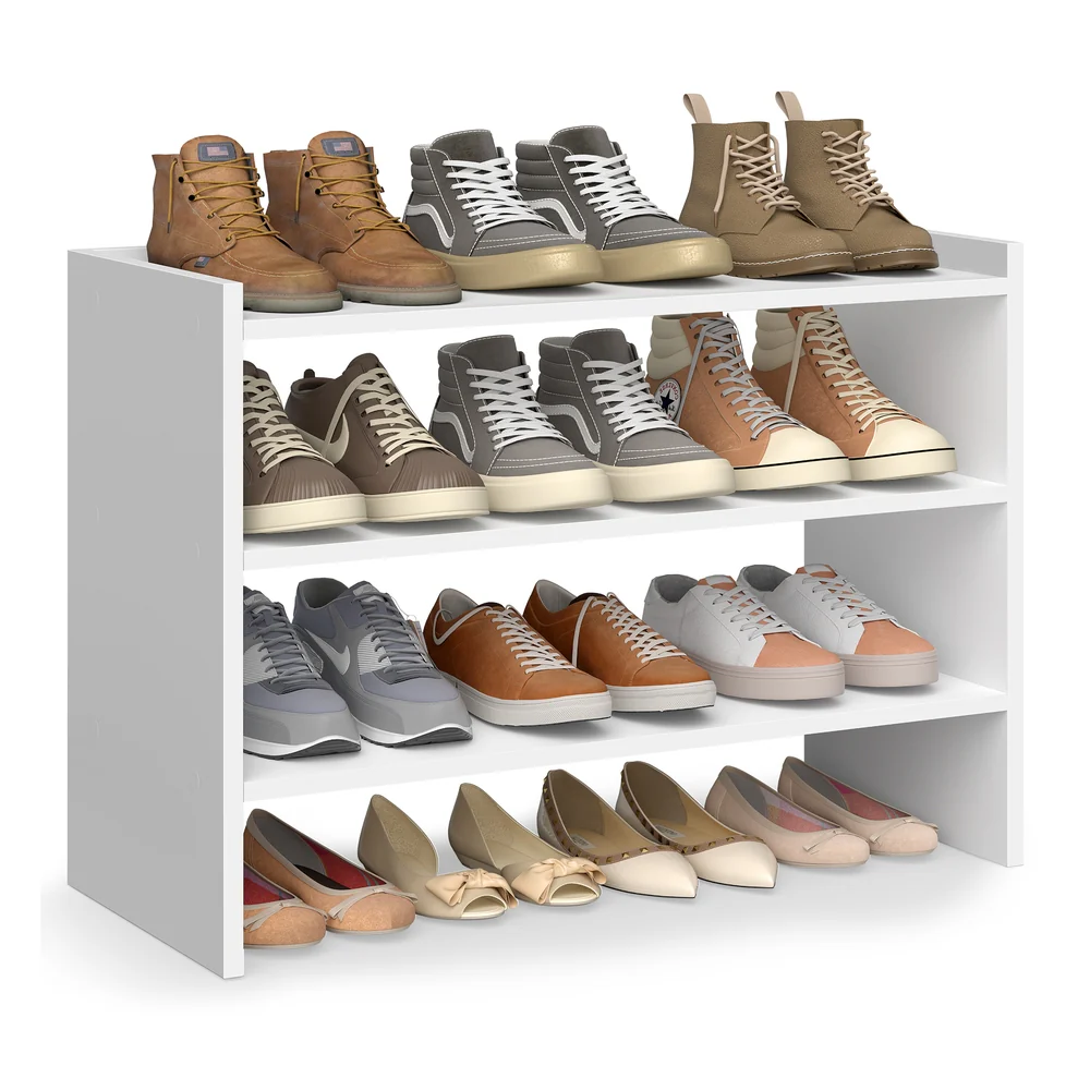 Stackable shoe rack shelf for closet or entryway - Image 4