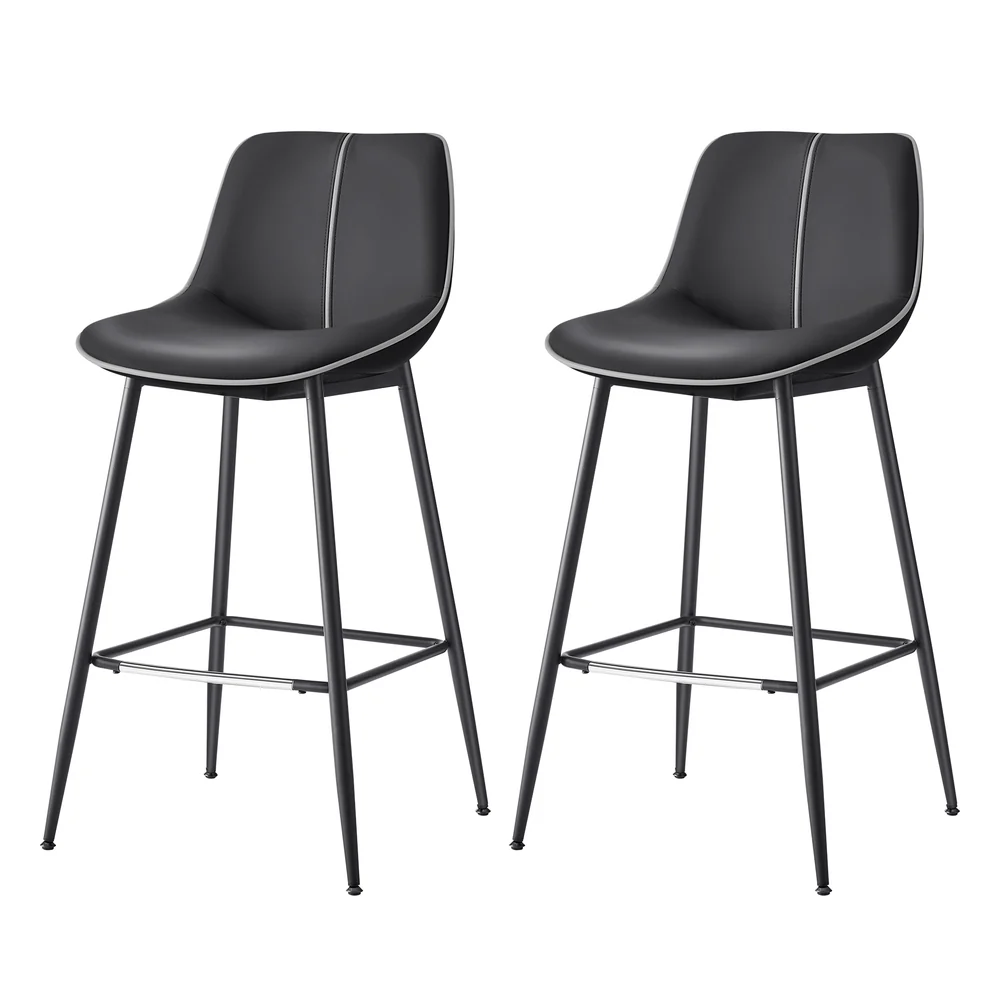 Synthetic Leather Bar Stools with Back - Image 10