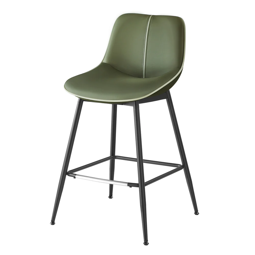 Synthetic Leather Bar Stools with Back - Image 3