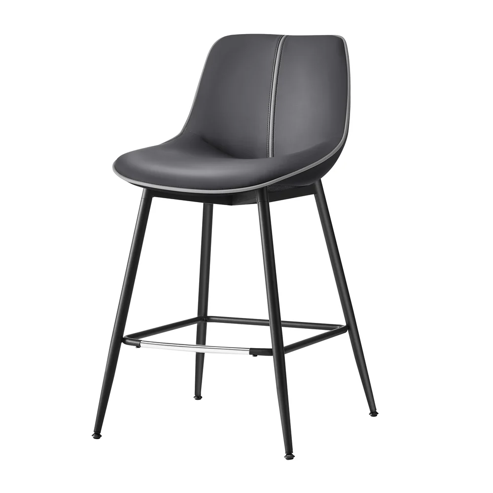 Synthetic Leather Bar Stools with Back - Image 4