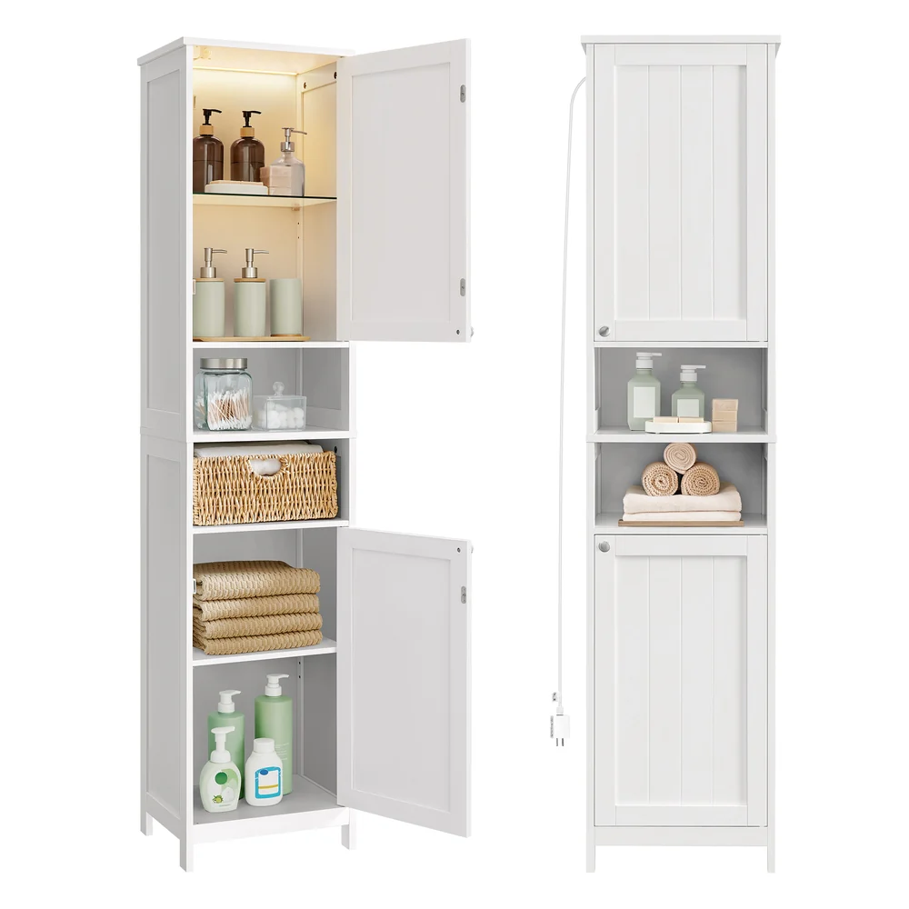 Narrow Cabinet with Adjustable Shelves - Image 3