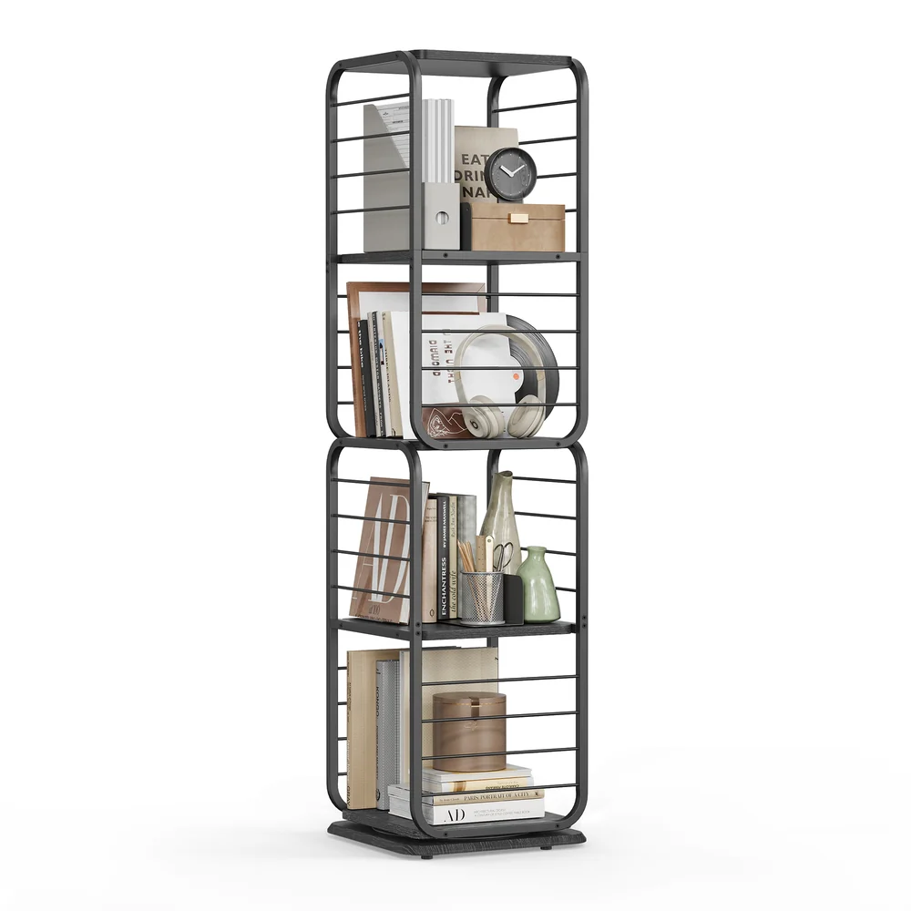 VASAGLE 4-Tier Rotating Bookshelf