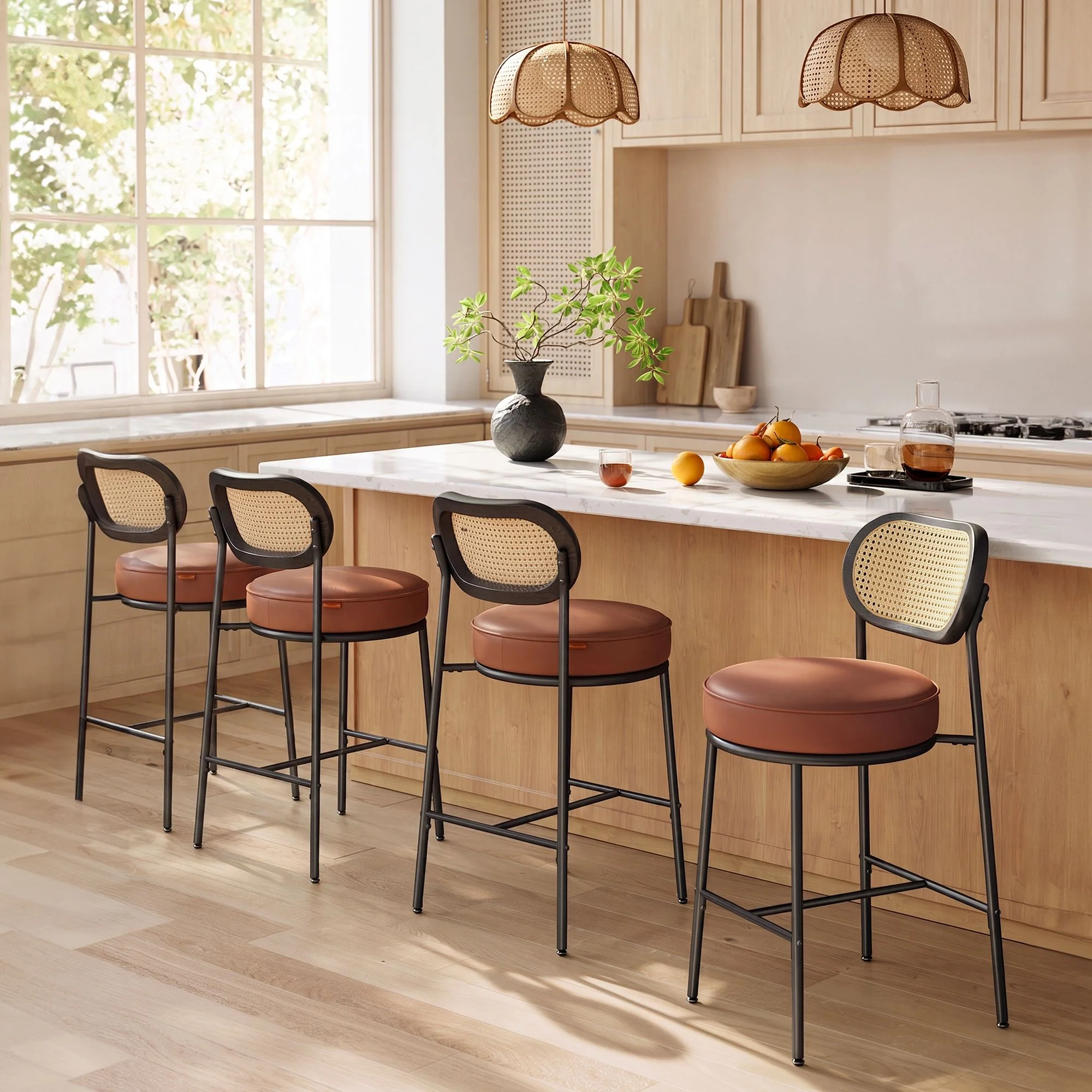 VASAGLE Bar Stools Set of 4