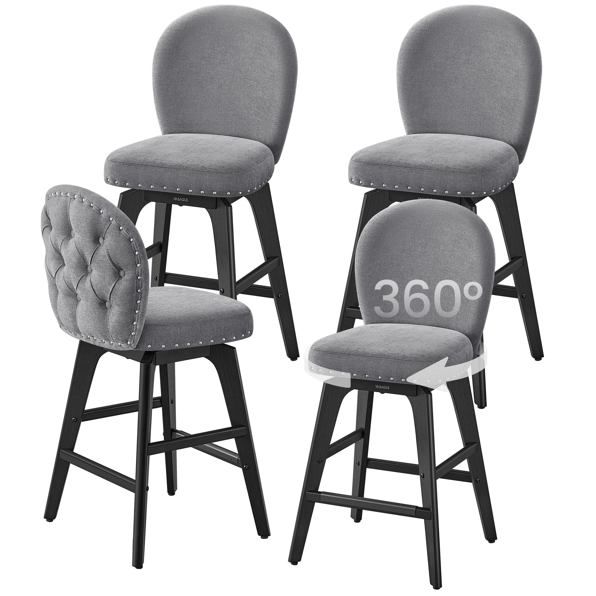 VASAGLE Bar Stools Set of 4