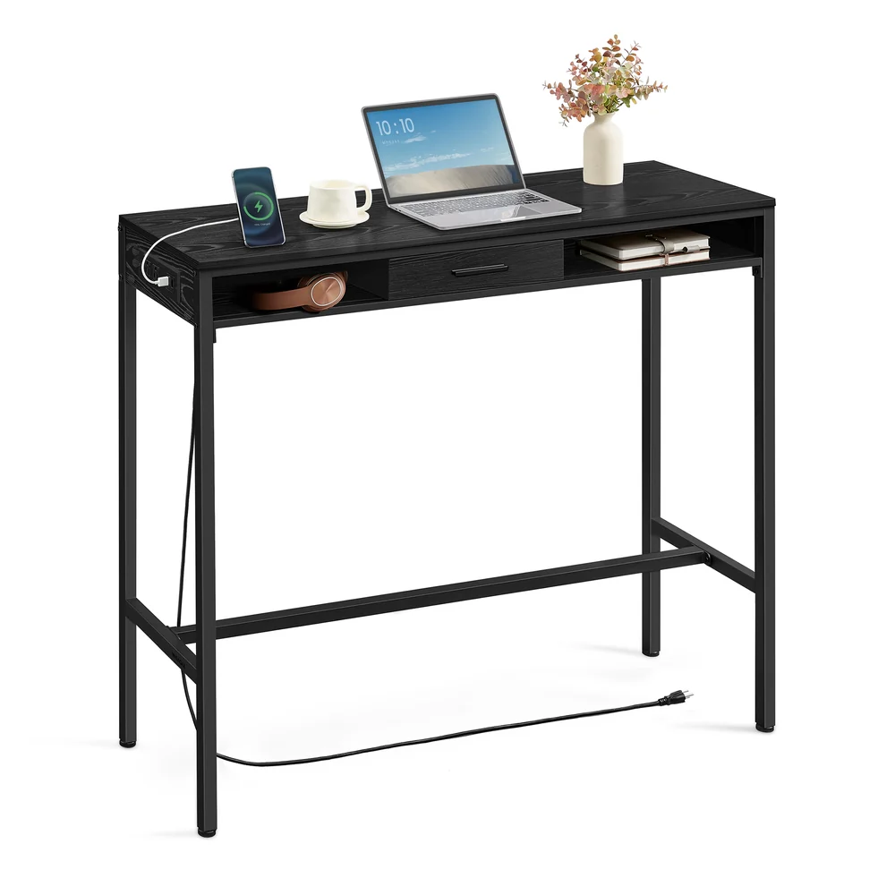 VASAGLE Bar Table, Bar Height Pub Table, Storage Kitchen Dining Table - Image 2