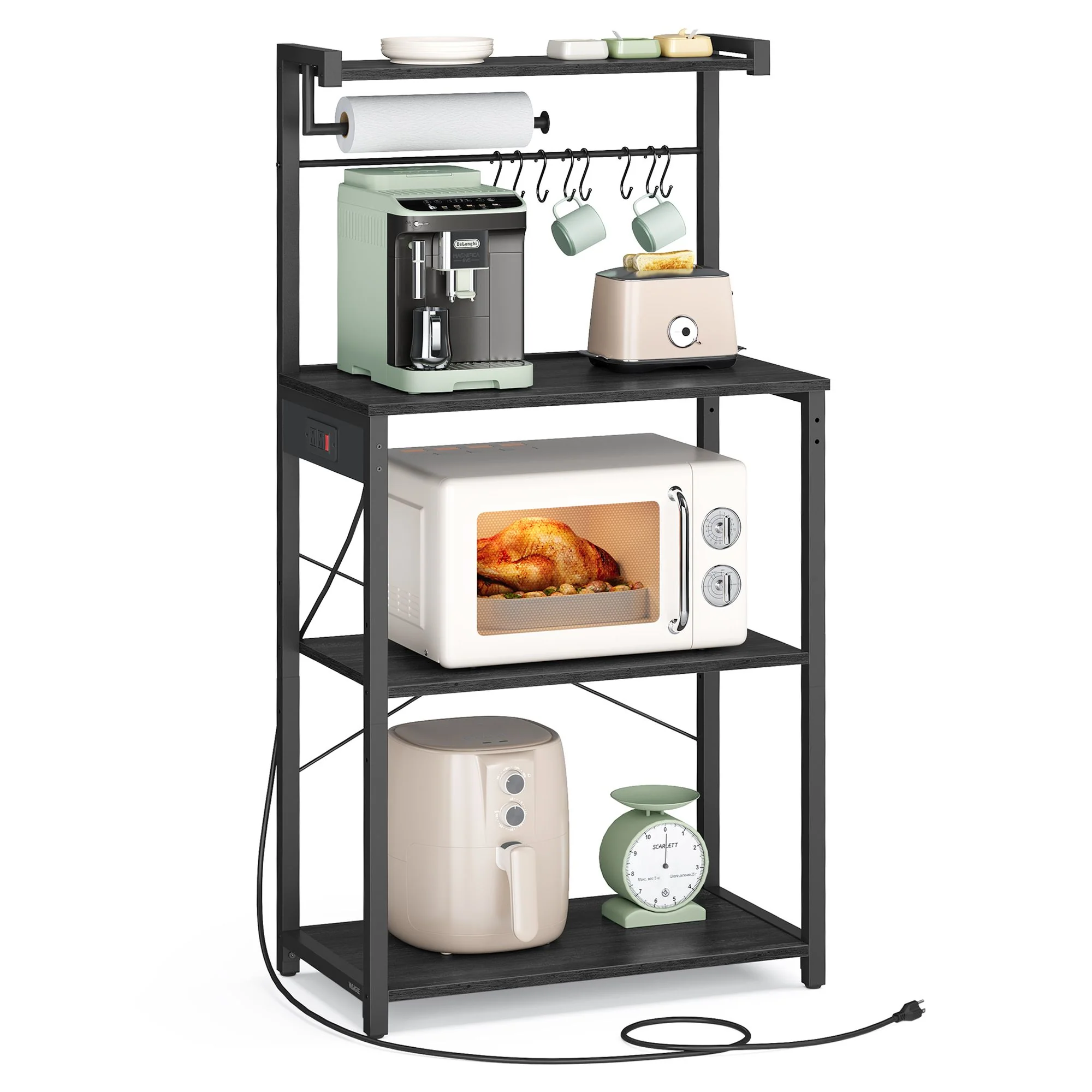VASAGLE BARNET Collection - Kitchen Bakers Rack with Power Outlet
