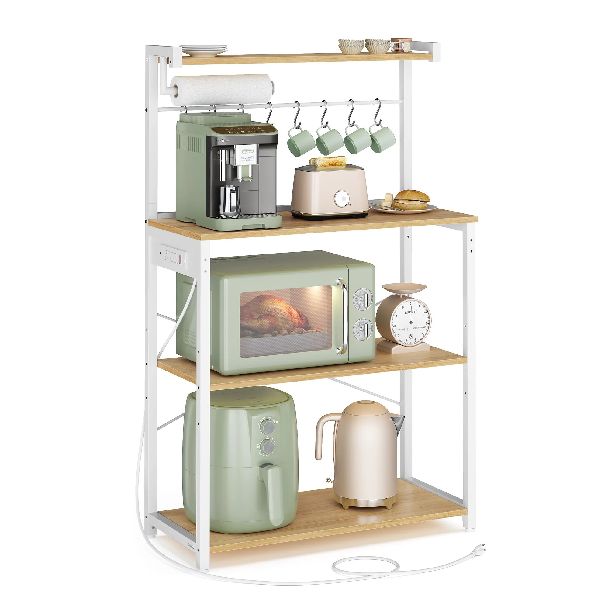 VASAGLE BARNET Collection - Kitchen Bakers Rack with Power Outlet - Image 2