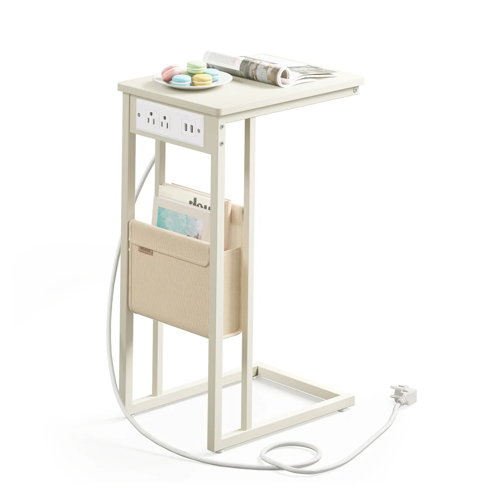 C-Shaped Side Table with Adjustable Feet - Image 3