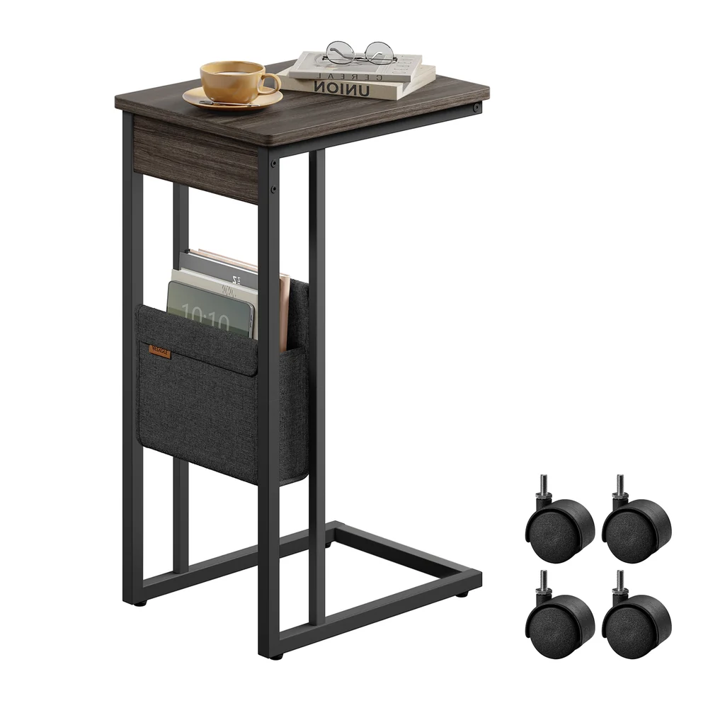 C-Shaped Side Table with Adjustable Feet - Image 4