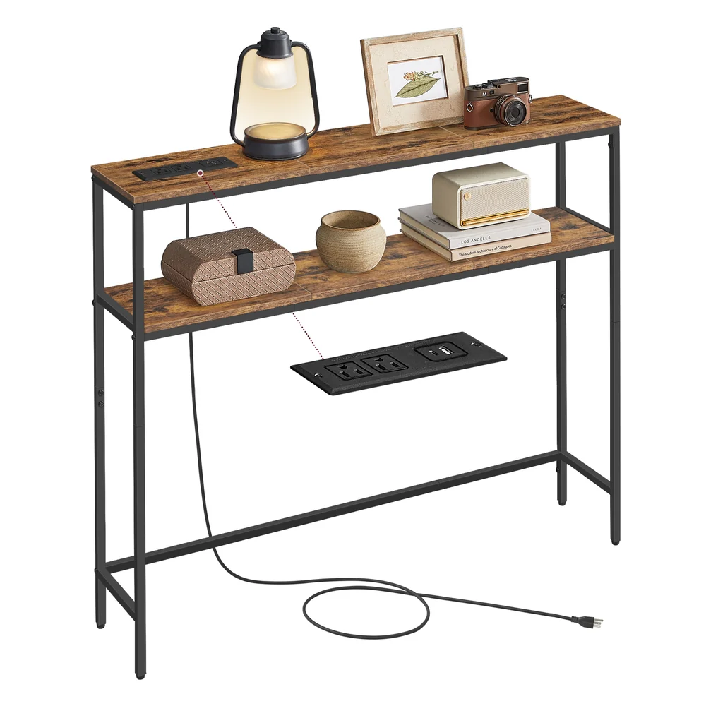 VASAGLE Console Table with Power Outlet - Image 2