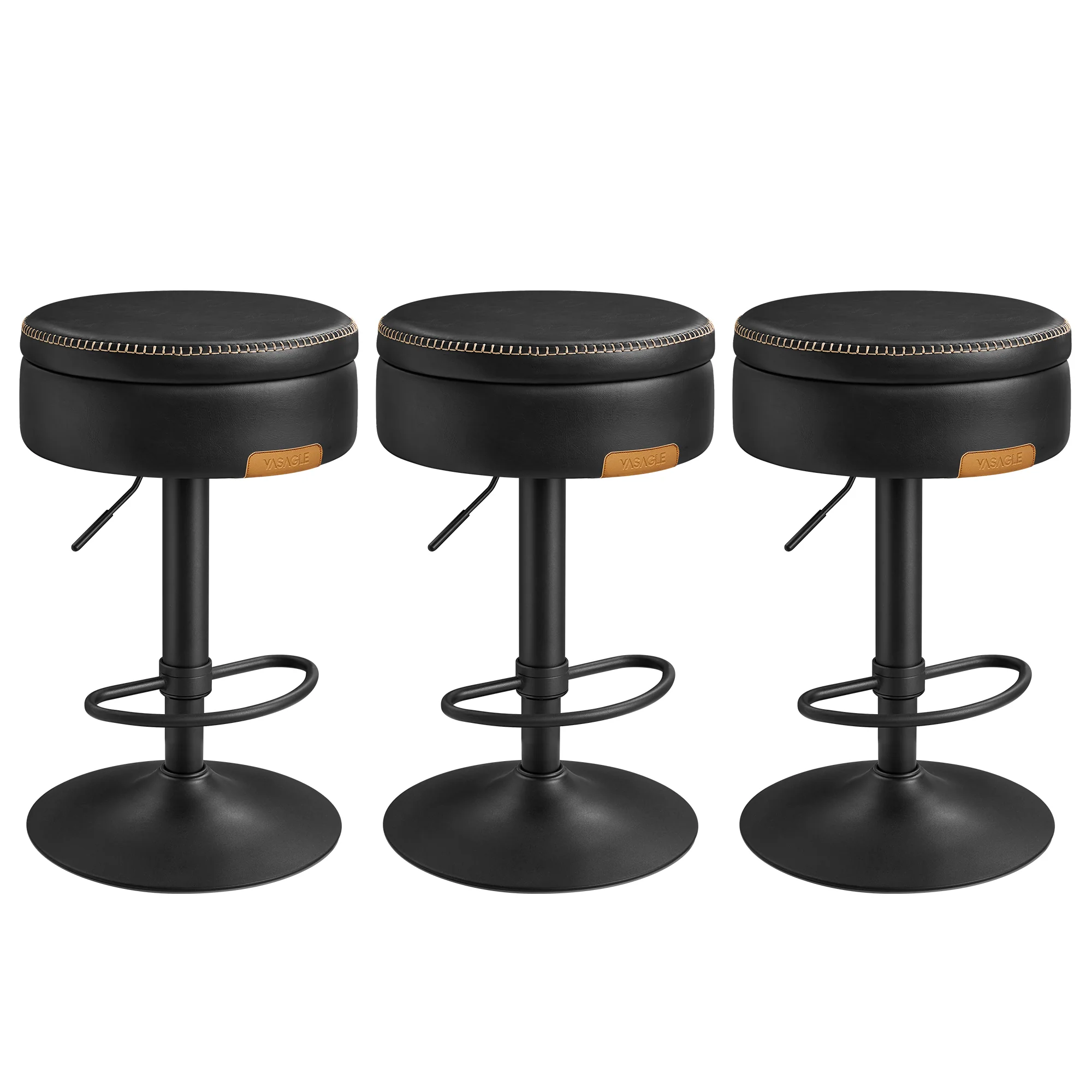 VASAGLE EKHO Collection - 360° Swivel Bar Stools Set of 3