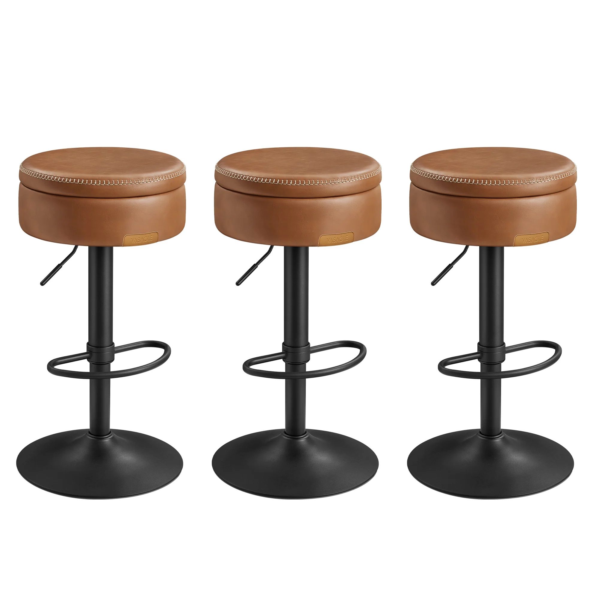 VASAGLE EKHO Collection - 360° Swivel Bar Stools Set of 3