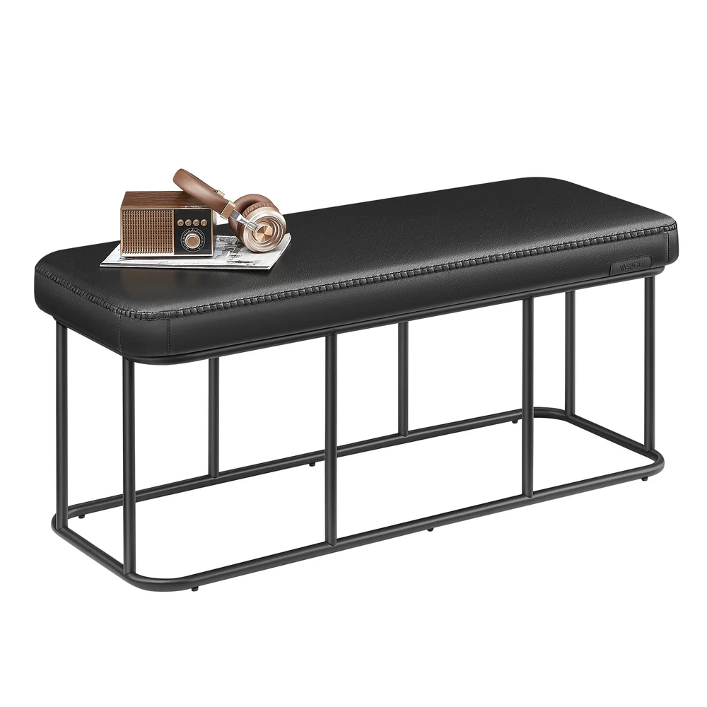 EKHO Collection - Storage Bench with Steel for Entryway - Image 2
