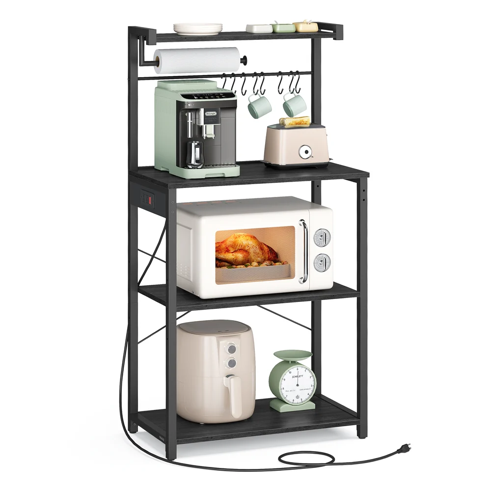 VASAGLE Kitchen Bakers Rack with Power Outlet - Image 2