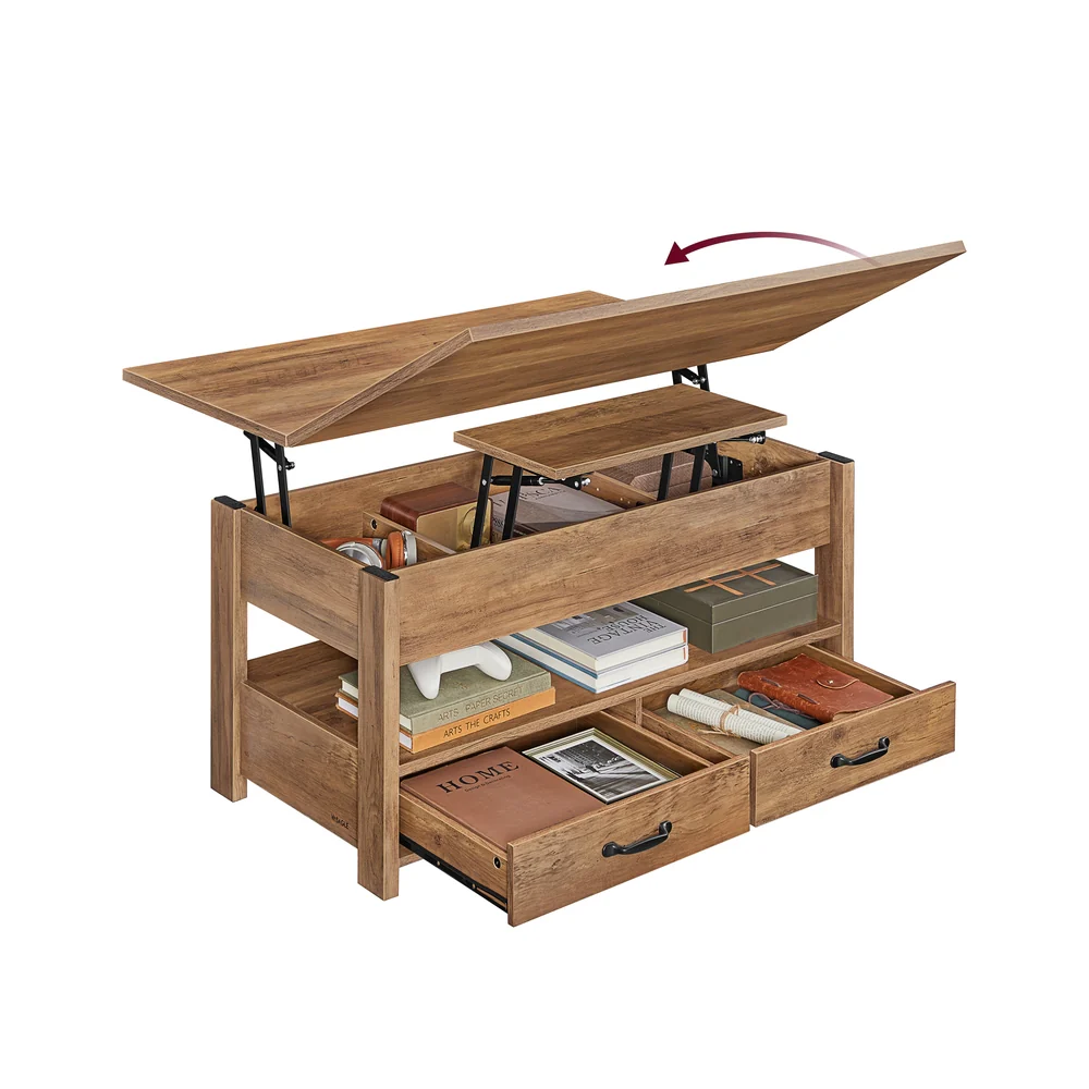 VASAGLE Lift Top Coffee Table, Center Table with Storage