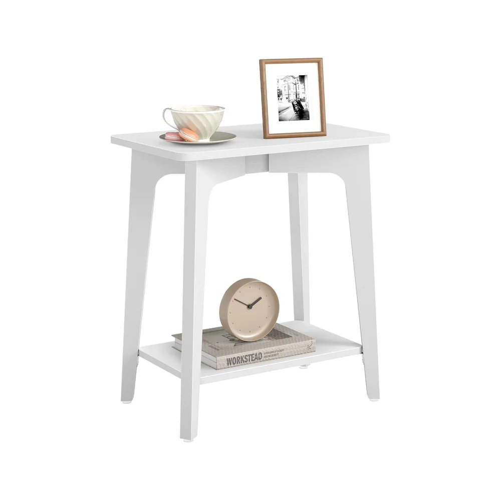 Maezo Collection - Side Table, 2-Tier Small Rectangular End Table