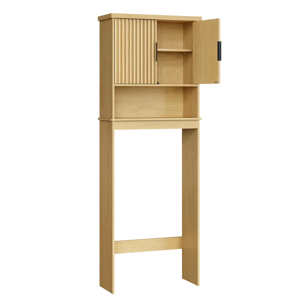 MAXE Collection - Over The Toilet Storage Cabinet, 23.6-Inch Wide Mid Century Modern