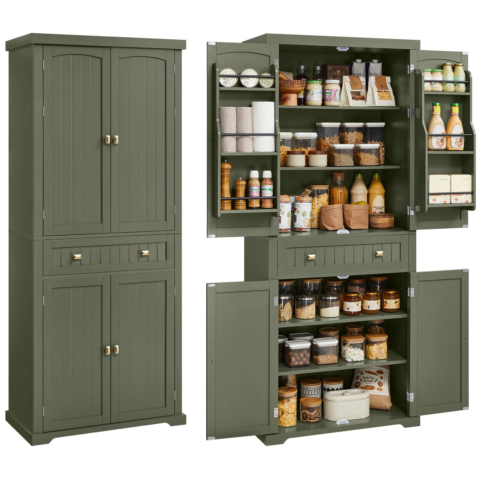 Maxe Collection - Pantry Cabinet with Drawer - Image 2
