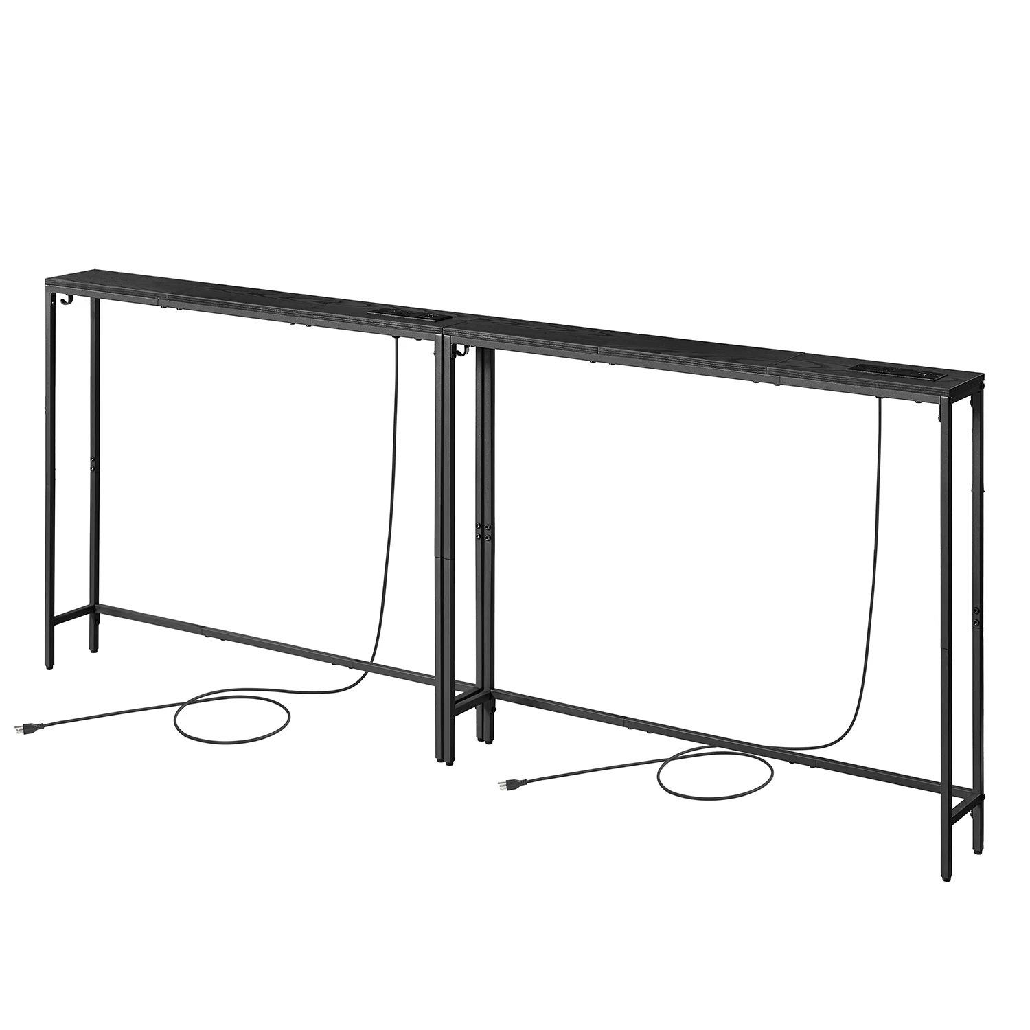 Set of slim console table with power outlets for sofa and entryway - Image 2