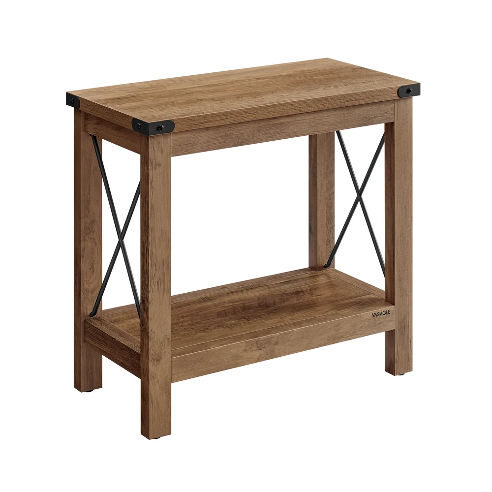 VASAGLE Side Table with Bottom Shelf