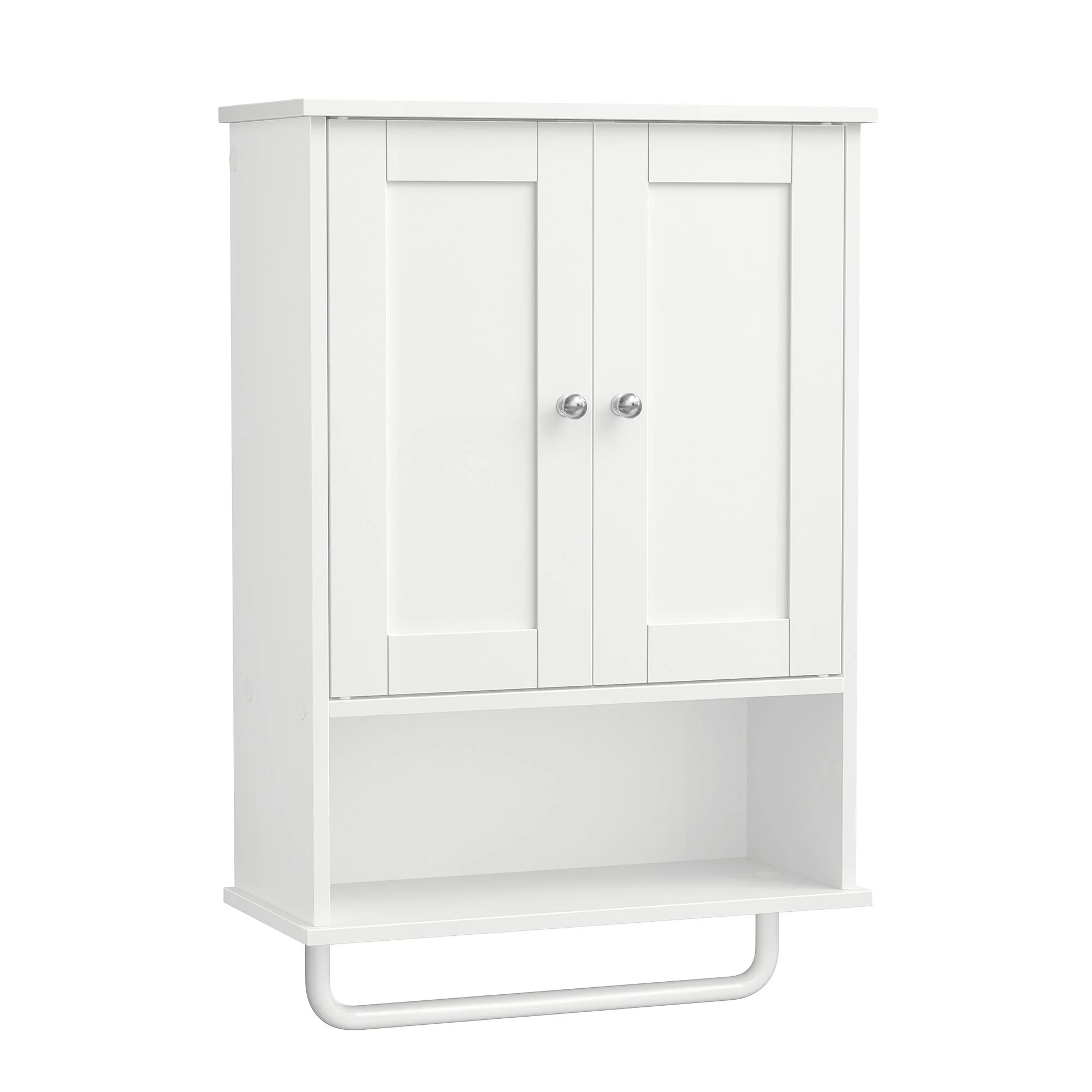 VASAGLE Siren Collection - Hanging Bathroom Cabinet with Towel Rod