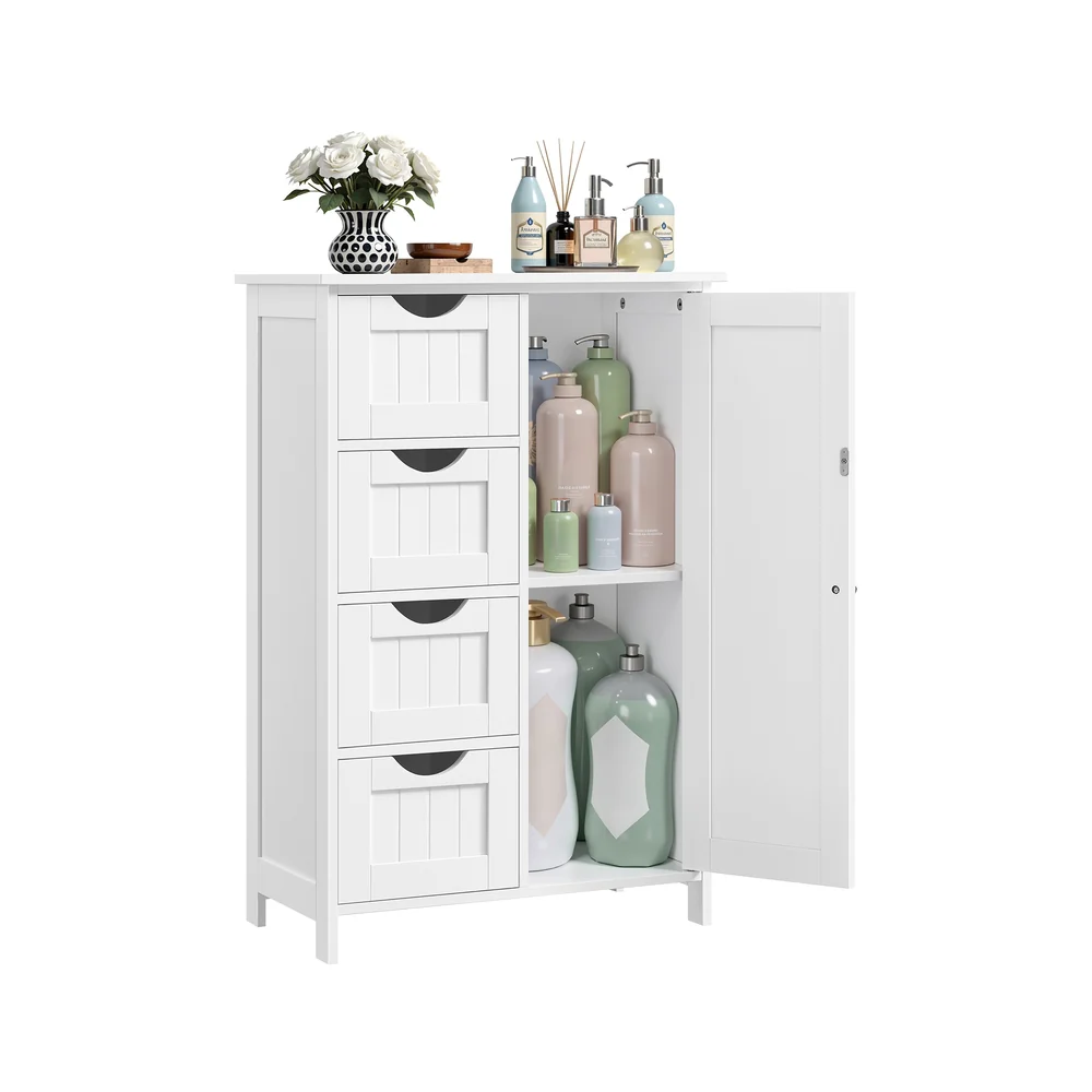 Sofie Collection - Storage Cabinet with Drawers, Freestanding Floor Cabinet with Door