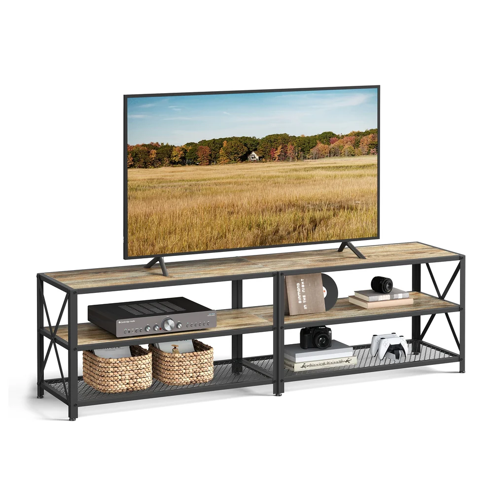 VASAGLE TV Stand, TV Console for TVs Up to 75 Inches, TV Table, 70.1 Inches Width